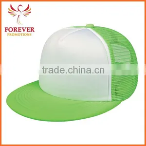 2015 Promotional Snapback Trucker Bag Mesh Crown Pink With White Trucker Cap thumbnail-3