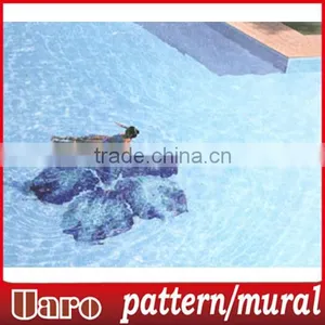 New Design Handmade Non-cutting Pool Water Flower Mosaic Pattern Tile thumbnail-1
