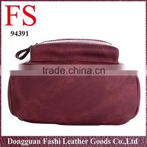 Vintage Leather Backpack Women Fashionable Casual Style PU Backpack Korean Style thumbnail-6