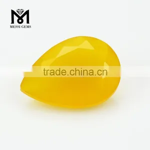 New Arrival Faceted Pear Cut 10 x 14 Loose Stone Yellow Agate thumbnail-1