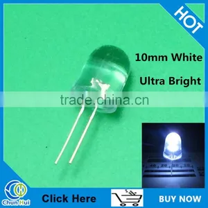 Round Head Clear Lens White Led 10MM thumbnail-1