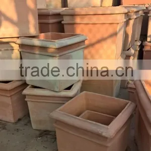 Square Italian Ceramic Flower Pots thumbnail-2