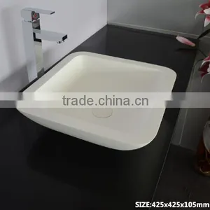 New Hot Solid Stone Resin Wash Basin, Wall Hung Wash Basin thumbnail-4