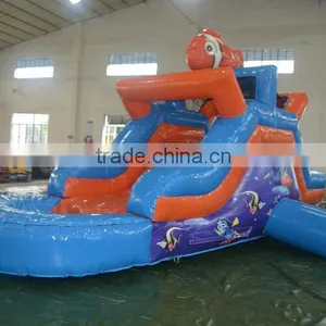 SUNJOY Funny Dolphin Inflatable House Bounce Kids Water Slide thumbnail-2