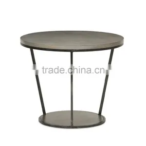 Hot Sale Modern Living Room Gold Wire Side Table With Marble thumbnail-3