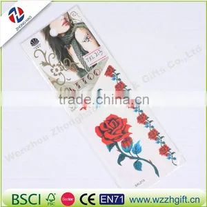 2016 New Diy Eco-friendly Rose Flower Tattoo Sticker With Full Color thumbnail-4