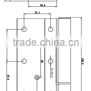 9.03.10643 Aluminum Alloy Mullion Hinge PVC Mullion Hinge for UPVC Windows and Doors thumbnail-2