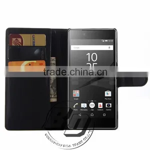 Ultra High Quality Magnetic Flip PU Leather Wallet Case With Card Slots For Sony Xperia Z5 Premium Luxury Case Fast Delivery thumbnail-2
