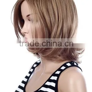 Black/blond/brown/grey Kinky Curly Synthetic Lace Hair Wig Cheap Bangs Artificial Wig thumbnail-3