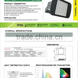 HOLLY LITE HLT-L120T 120W LED Tunnel Lights,LED Flood Light,LED Tunnel Lighting thumbnail-3