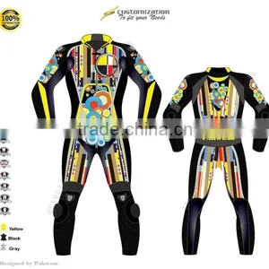 Women Racing Leather Suits & Unique Printed Design With Multi Colors/ Style-PW-1014-11 thumbnail-1