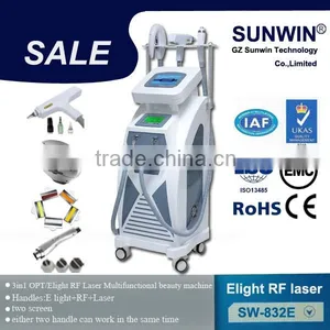 Two Touch Screen Multifunctional Elight Ipl rf nd Yag Laser/elight Laser Tattoo Removal Machine 3 in 1beauty Machine thumbnail-1