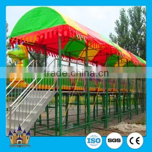 Theme Park Amusement Rides Mini Roller Coaster Train Slide Dragon for Children thumbnail-2