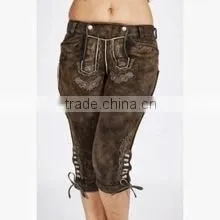 LADIES SUEDE LADERHOSEN SHORT PAKISTAN thumbnail-1