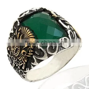 925K Sterling Silver Ottoman Empire Men Ring thumbnail-1