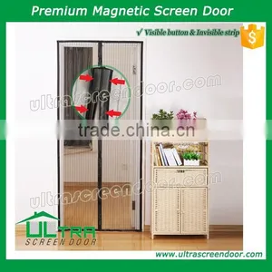 Visible Magnetic Button & Invisible Magnetic Strip Bug Screen Door Curtain thumbnail-1