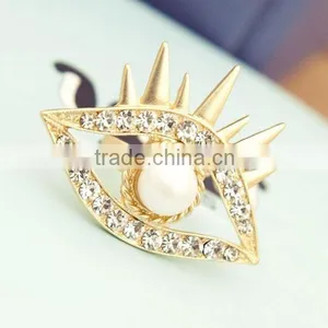 Fashion Jewelry 2016 Pearl Eye Front Opening Ring thumbnail-2