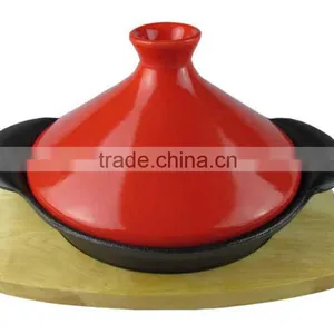 22cm Enameled Cast Iron Tagine With Handles thumbnail-3