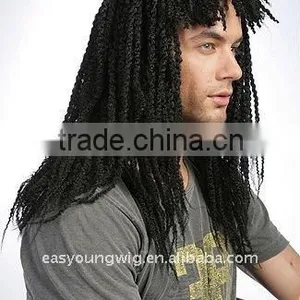 Long Afro Dreadlock Braids Hair Cosplay Wigs for Black Men thumbnail-1
