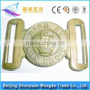 High Quality Die Casting Factory Rhinestone Metal Solid Brass Belt Buckles for Pallet Bundling thumbnail-1