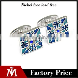2016 New Trendy Tutom Pattern Square Enamel Cufflinks thumbnail-1