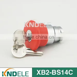 40mm Mushroom Emergency Stop Waterproof Push Button Key Cap Red XB2-BS14C thumbnail-1