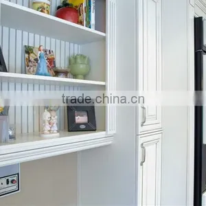 Kitchen Storage Furnitue, Tile White Solid Wood Kitchen Cabinet thumbnail-2