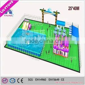 New Design Inflatable Mobile Park, Inflatable Frame Pool Park, Inflatable Floating Water Park thumbnail-2