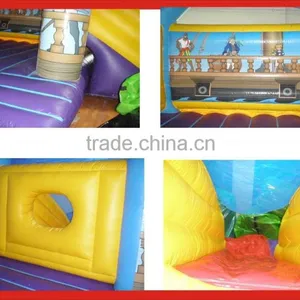 Wholesale Pirate Boat Inflatable Jumping Bouncer Slide Combo thumbnail-3