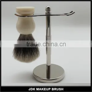 Milk White Color Resin Handle Silver Badger Hair Shaving Brush Wholesale Shaving Brushes Shaving Brush Knot thumbnail-1