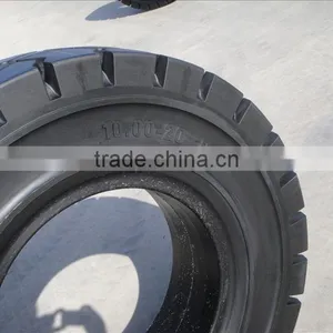 Heavy Duty Solid Tire 10.00-20 for VOLVO Wheel Loaders L20B L25B L35B L30 thumbnail-4