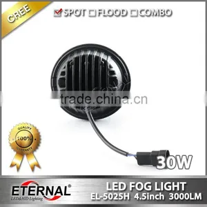 Offroad Powersport Harley Motorcycle LED Fog Driving Spot Headlight Black Chrome LED Headlamp thumbnail-3