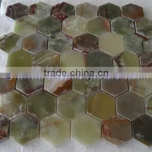 Factory Price MULTI GREEN ONYX MOSAIC TILES COLLECTIONS thumbnail-4
