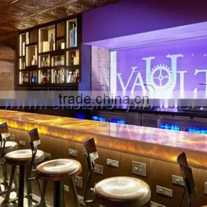 Professional Factory BACKLIT ONYX COUNTERTOPS FOR BAR RECEPTIONS thumbnail-3