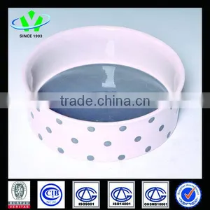 Round Ceramic Pet Bowl for Food and Water thumbnail-1