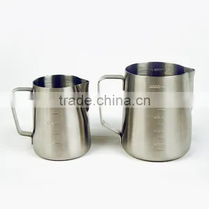 Stainless Steel Milk Cup Milk Frothing Pitcher 12oz Stainless Steel Milk Pot thumbnail-2
