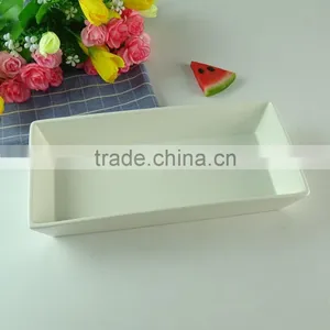 Stock Ceramic Cheap White Rectangle Bake Plates thumbnail-2