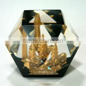 Clear Resin Casting Custom Lucite Paperweight thumbnail-2