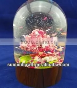 Unique Japanese Cherry Blossom Flower Snow Globe With Blowing Snow thumbnail-1