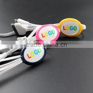 Logo 4 in 1 Charging & Sync Cable for IPhone 6, 6 Plus, 5/5S/5C, 4/4S, IPad 4, Mini, Air, Samsung for Brand Promotion thumbnail-3