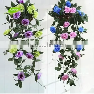 GNW FLV010 Artificial Rose Vines Flower Garland Variety Styles for Wedding Decoration thumbnail-2