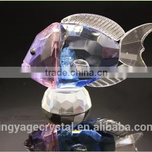 Colorful Transparent Crystal Seafish Model With Base as Crystal Anniversary Gifts or Delicate Wedding Gifts thumbnail-1