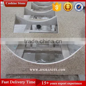 Jianfa Prefab Crystal Yellow Quartz Stone Vanity Top thumbnail-3