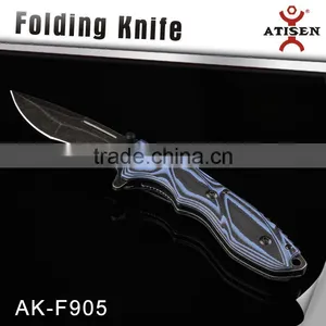 New Folding Knife Stonewash Blade Outdoor Survival Tools Camping Knife G10 Handle thumbnail-1