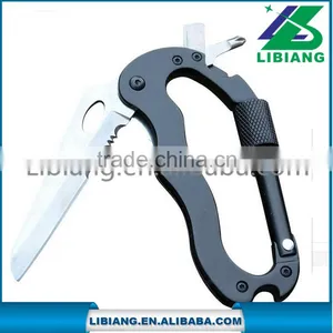 Portable Stainless Steel Multifunction Knife Detachable Carabiner thumbnail-1