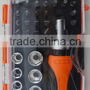38pc Stubby Ratchet Screwdriver&Bits Set thumbnail-1