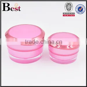 30g Fancy Pink Cosmetic Cream Jar Cute Round Acrylic Cream Jar for Skin Care thumbnail-3