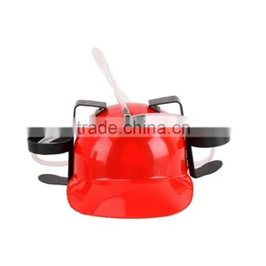 Adjustable Fun Unique Party Game Beer Soda Can Straw Holder Drinking Hard Hat Helmet thumbnail-3