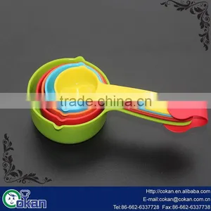 CK-S043 5Pcs Rainbow Plastic Measuring Spoons Cups Tools Set For Baking Cooking Plastic Measuring Spoon Set / Measuring Cup thumbnail-2