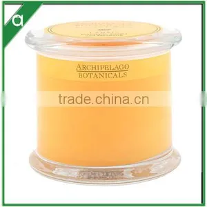Multi Colored Scented Candle in Glass Jar With Glass Lid thumbnail-1